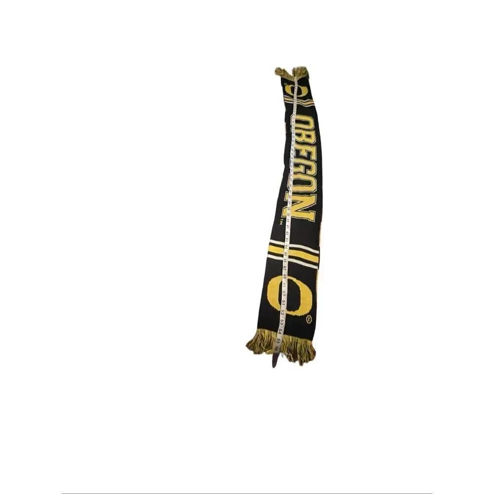 Tradition Scarves Black Yellow NCAA Oregon Ducks Reversible Stripe Scarf